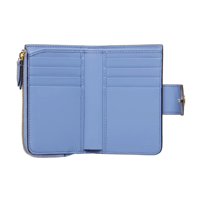 GUCCI Leather Wallet Medium Size Women's Light Purple-2
