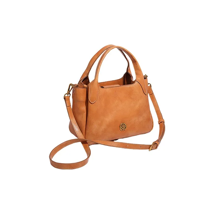 H YXIANG Microfiber Synthetic Leather Handbag Regular Women's Black/Orange-7