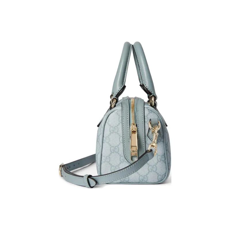 GUCCI Ophidia Canvas With Leather Canvas Bag, Shoulder Bag, Crossbody Bag, Handbag Mini Women's Gray Blue-2