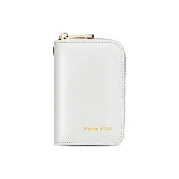 WilliamPOLO Cow Leather Multifunction Trunk Mini Card Bag With Zipper Coin Purse Regular Unisex Multicolor