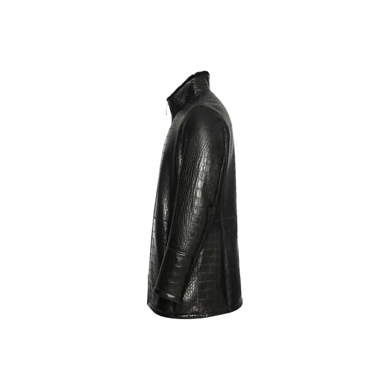 RARE Shearling Coat Men's Black-1