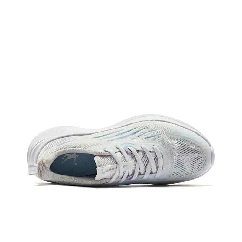 QIAODAN Sigh 4.0 Slip Resistant And Breathable Low Top Running Shoes Women's White Purple-3