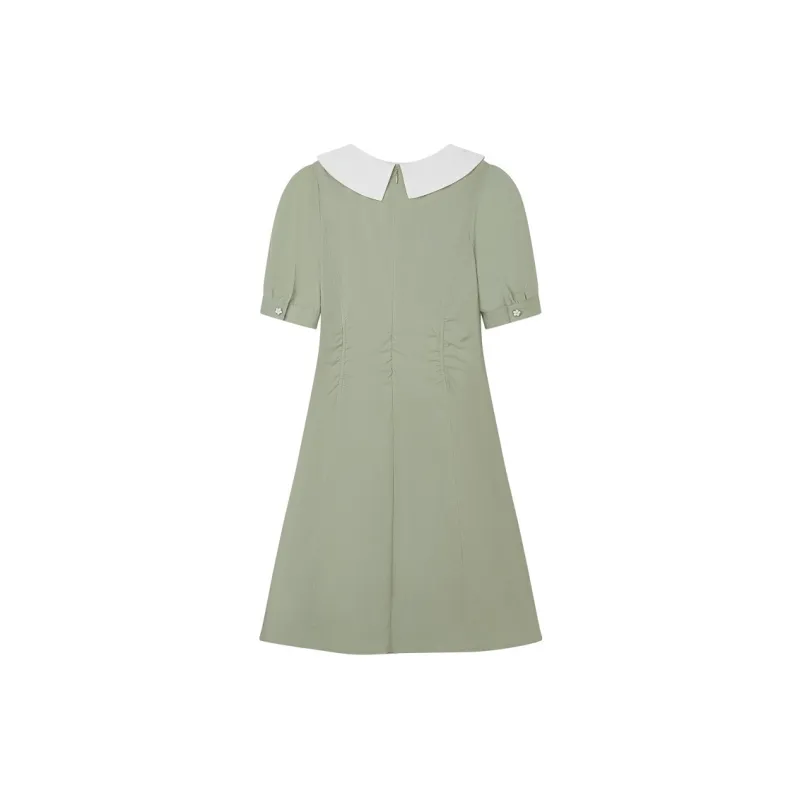 Teenie Weenie Short Sleeved Dress Women's Light Green-1
