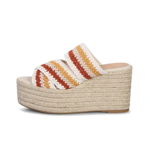 Castañer Crochet Knitted Wedge Espadrilles Women's