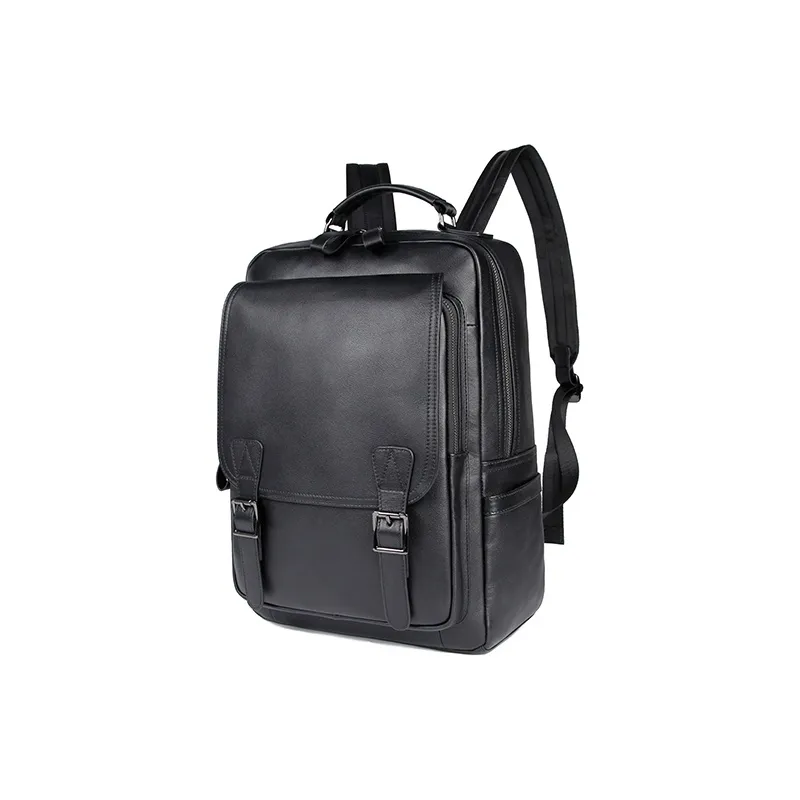 DOSRFINI Cow Leather Backpack Regular Men's Black-1
