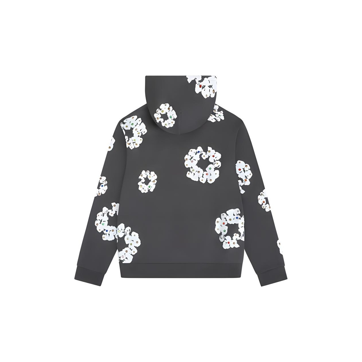 Denim Tears Rhinestone Wreath Zip Hoodie - POIZON Denim Tears Rhinestone Wreath Zip Hoodie - POIZON