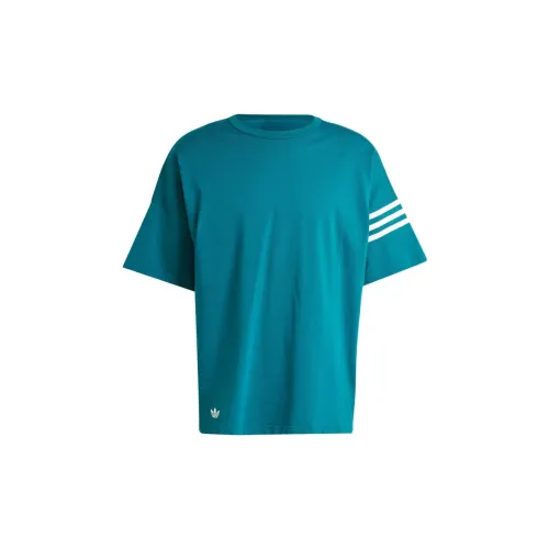 Adidas T-Shirts Men Traditional Cyan