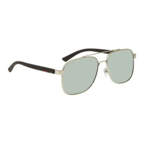 GUCCI Sunglasses Men Golden Brown Green