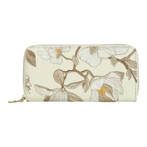 BESSIO PU Wallet Women's Ecru/Light Gray/Green