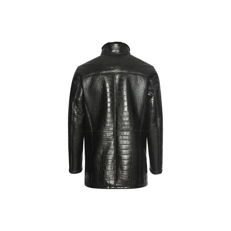 RARE Shearling Coat Men's Black-2