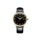 Numbers Model Gold Case Black Dial Black Leather Strap