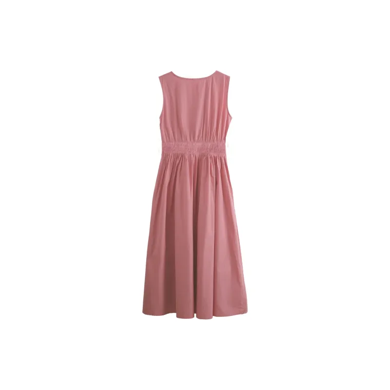 Olrain Sleeveless Dress Women's Rose Pink-1