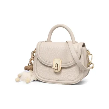 Kevin Cohen Cow Leather With Synthetic Leather Crossbody Bag, Shoulder Bag, Handbag Regular Women's Ecru
