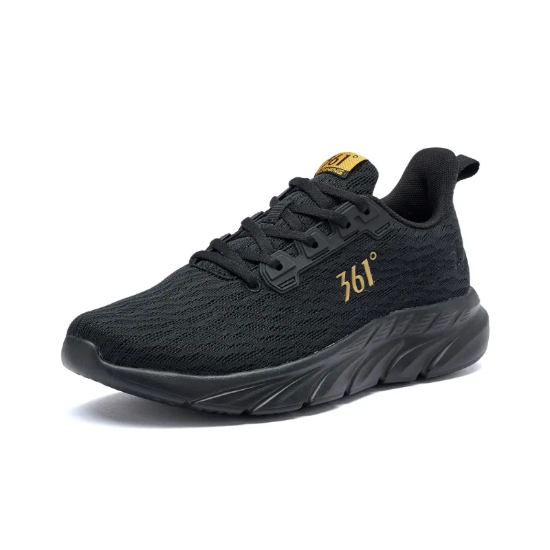 361° Cushioning, Slip Resistant, Abrasion Resistant, Rebound Low Top Casual Running Shoes Men's Black Gold-2