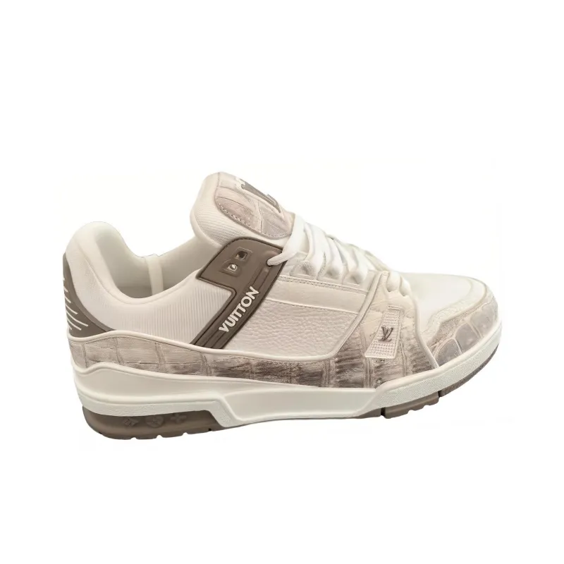 LOUIS VUITTON Trainer Low Top Skateboard Shoes Unisex Brown-2
