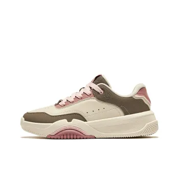 Erke Caramel Latte 2 Anti-Slip Wear-Resistant Low-Top Skateboard Shoes Women's Cream Gray Brown Stone