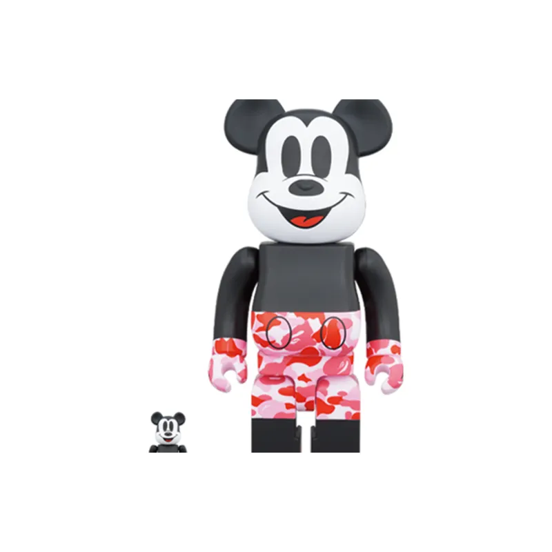 BE@RBRICK x BAPR 400%100% Mickey MOUSE Trendy Figures 7cm/28cm-3