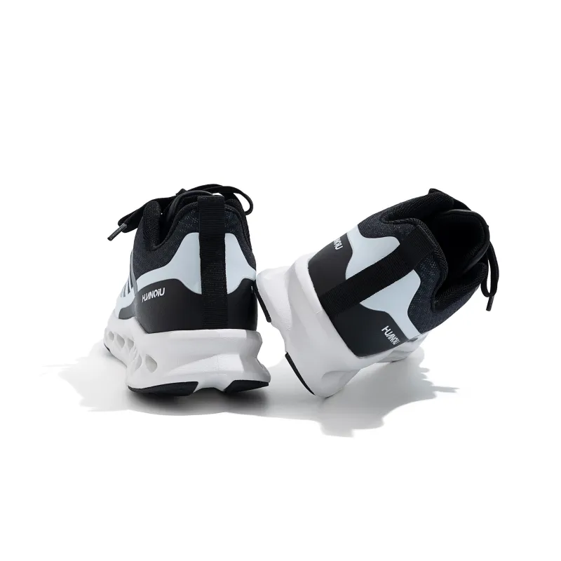 HUANQIU Cushioning, Waterproof, And Breathable Rebound Low Top Running Shoes Men's Black White-3