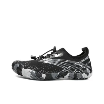 GESENLANG Slip Resistant Breathable Quick Dry Wear Resistant River Trekking Shoes Men's Black Gray