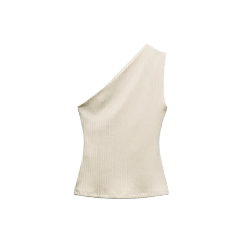 ZARA Tank Tops Women's Beige-1