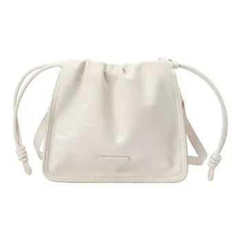 SEM/R PU Makeup Bag Crossbody Bag Small Size Women's Milk White 10501 Black 90001