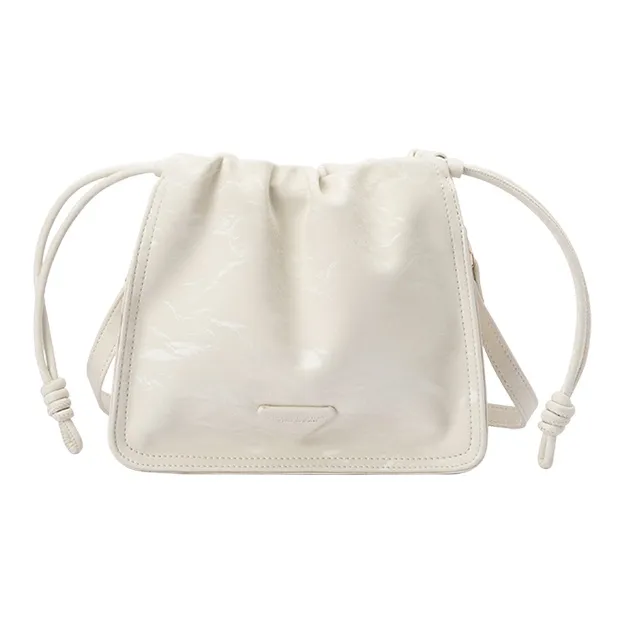 SEM/R PU Makeup Bag Crossbody Bag Small Size Women's Milk White 10501 Black 90001-0