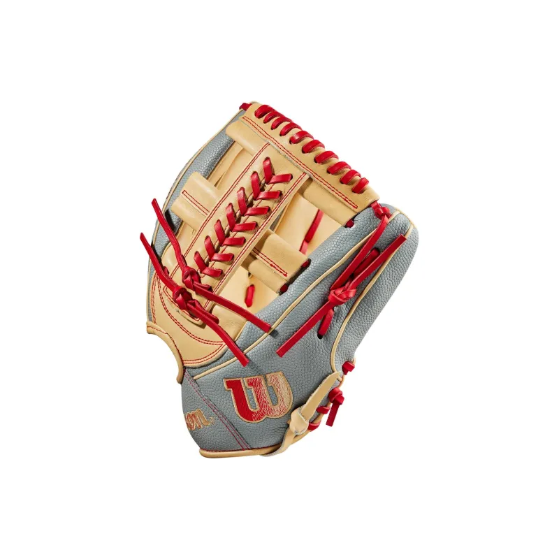Wilson Baseball Gloves Hitting Gloves Top Grain Cow Leather Unisex Yellow Blue-1