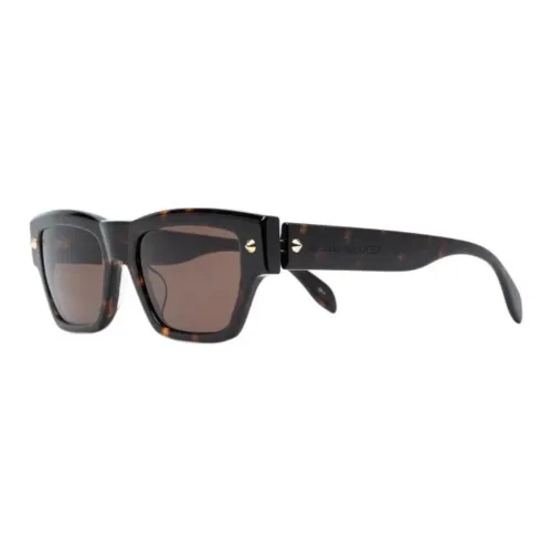 Alexander McQueen Acetate Rectangular Sunglasses Men's Tortoiseshell