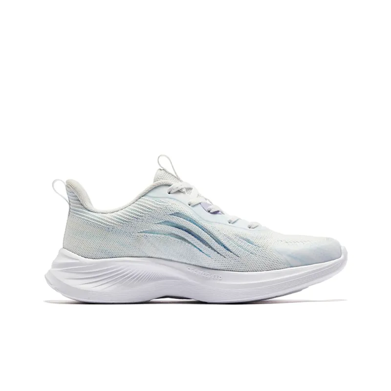 QIAODAN Sigh 4.0 Slip Resistant And Breathable Low Top Running Shoes Women's White Purple-1
