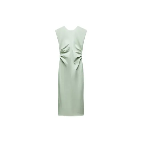 ZARA Sleeveless Dresses Women's Green