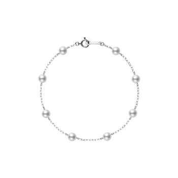 MIKIMOTO 18K White Gold Bracelets Women's Silver