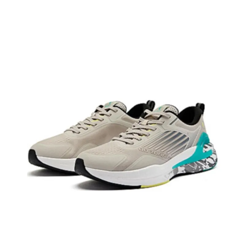 QIAODAN Boundless 5SE Cushioned Slip-Resistant Low-Top Casual Running Shoes Men's Gray Blue-2