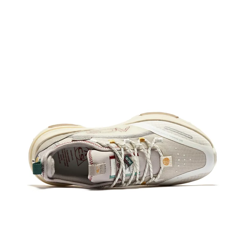 QIAODAN ACS Anti Slip And Wear Resistant Lightweight Low Top Running Shoes Men's Gray Brown-3