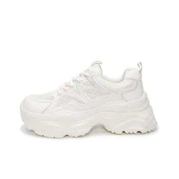 CAIHEE Breathable Height Increasing Chunky Sneakers Women's