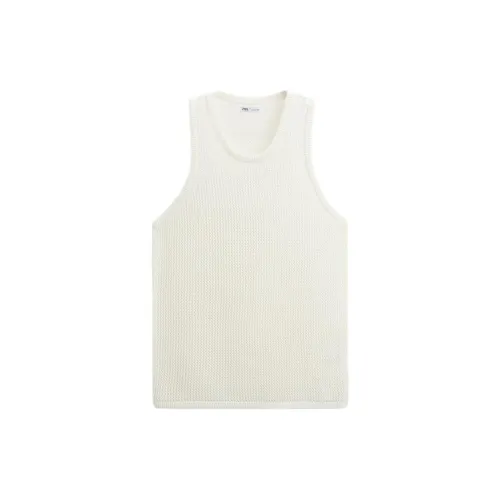 ZARA Tank Tops Men White