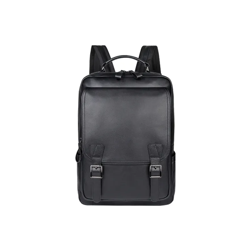 DOSRFINI Cow Leather Backpack Regular Men's Black-0
