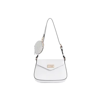 GUESS Artificial Leather Shoulder Bag Crossbody Bag Mini Women's White