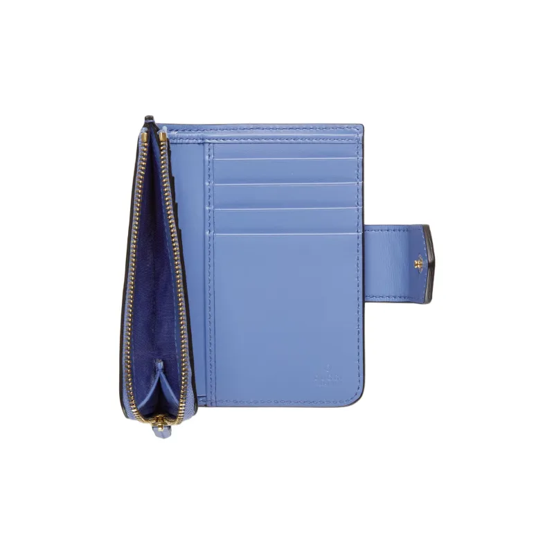 GUCCI Leather Wallet Medium Size Women's Light Purple-4