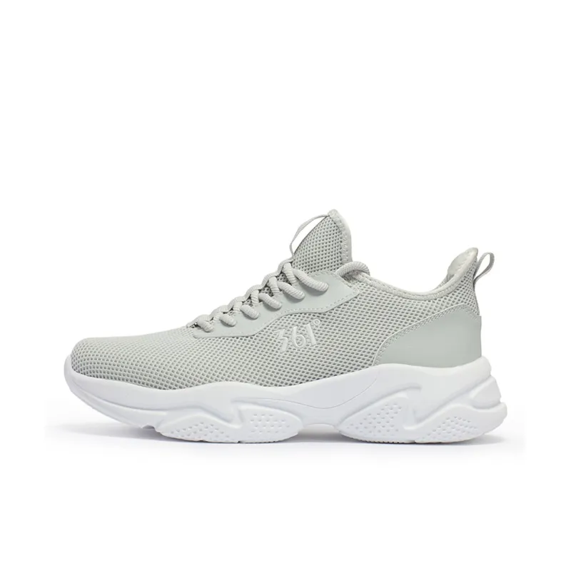 361° Durable Breathable Lightweight Low Top Casual Running Shoes Men's Gray White-0