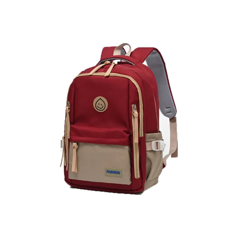 GEERDUN Nylon Backpack Regular Unisex Black/White/Red/Green-0