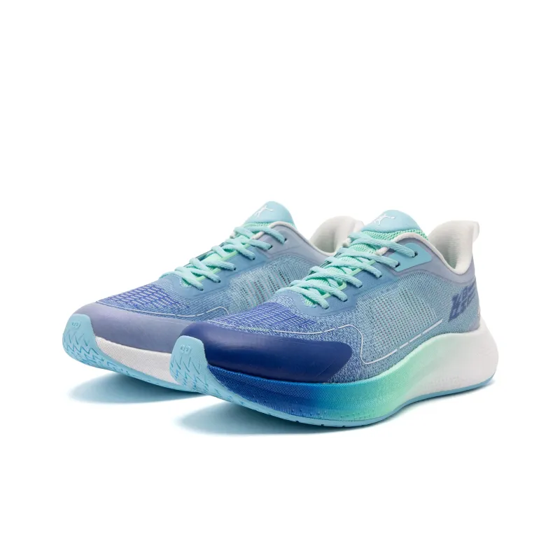 QIAODAN Flying Shadow 3.0 Anti Slip Wear Resistant Low Top Running Shoes Men's White Blue-2