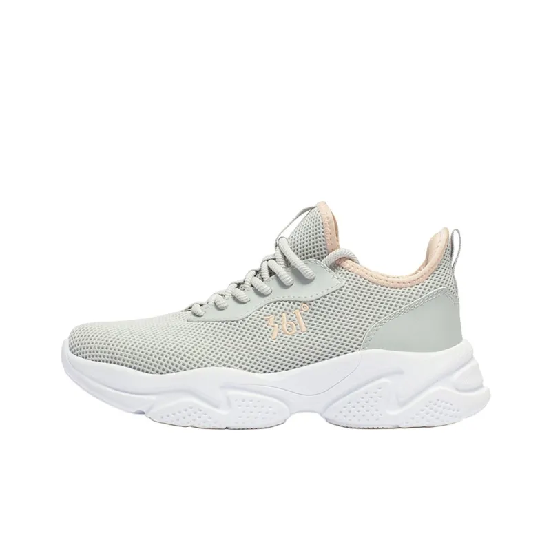 361° Cushioning Wear Resistant Low Top Casual Running Shoes Women's Gray Pink-0