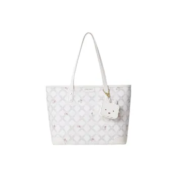 Miffy Synthetic Leather Shoulder Bag Shoulder Bag Large Size Women's White/Pink