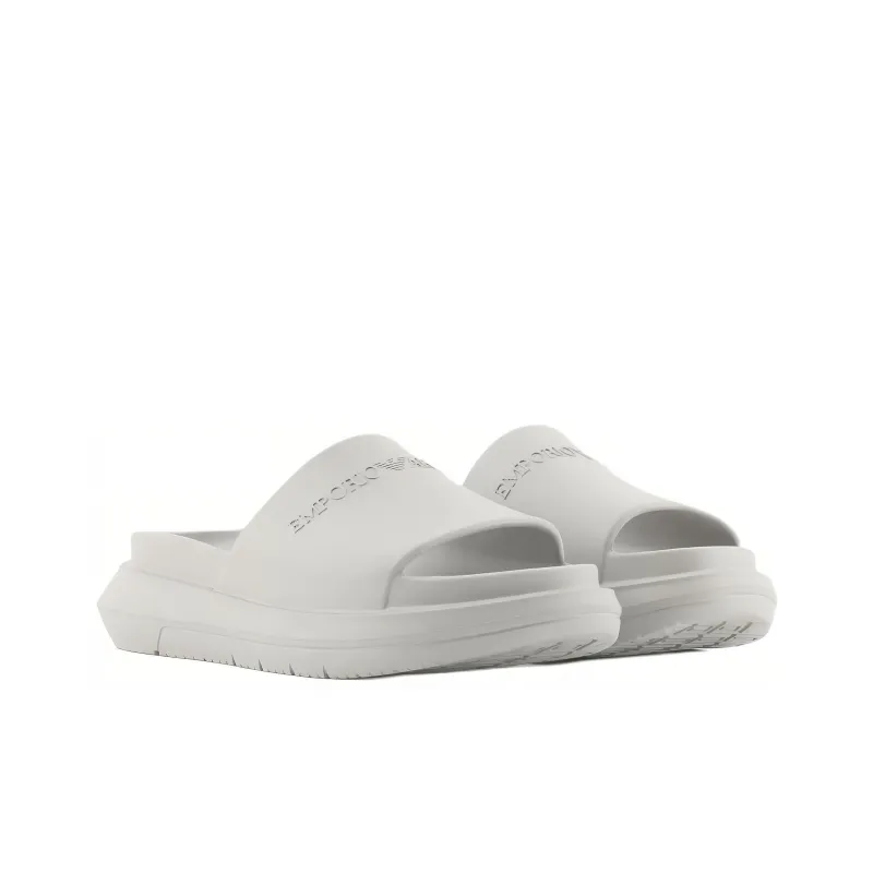 EMPORIO ARMANI Logo-embossed Slides-1
