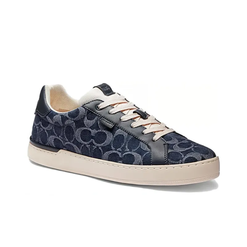 COACH Lowline Low Top Skateboard Shoes Men's Blue-2