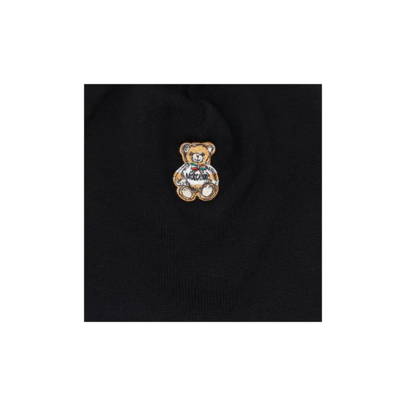 MOSCHINO Virgin Wool Beanies Men's Black-2