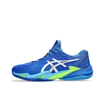 Asics Court FF 3 Novak CLAY Anti Slip Wear Resistant Low Top Tennis Shoes Men's Blue