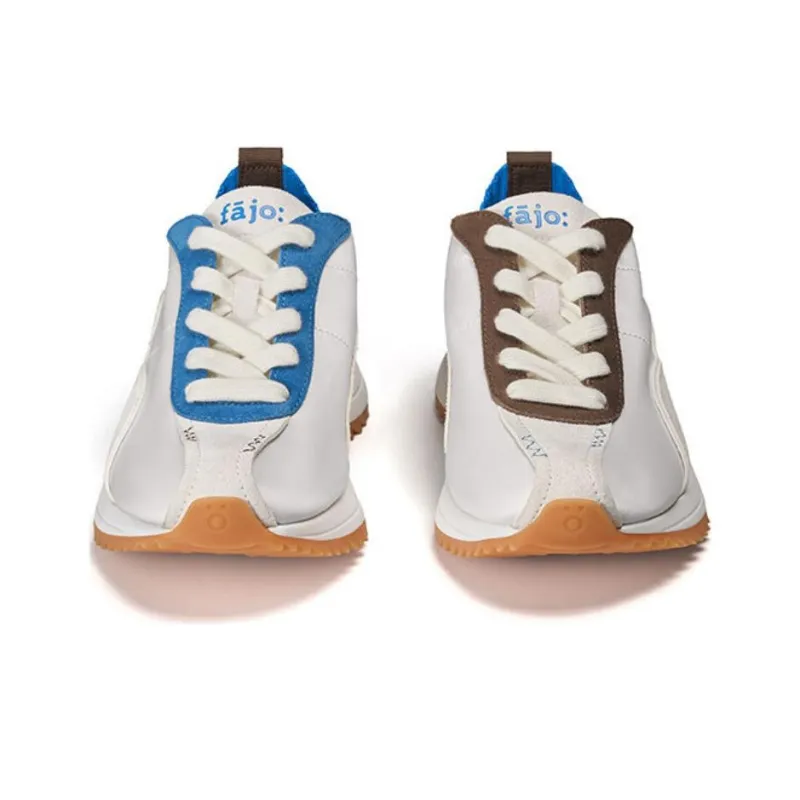 FAJO Ice Cream Silk Shoes Lightweight And Breathable Casual Shoes Unisex Mismatched Blue Brown-4