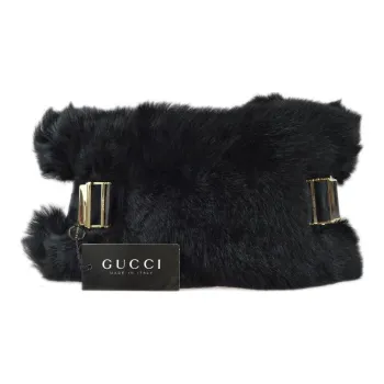 GUCCI 1990 2000s Buckled Shearling Stole