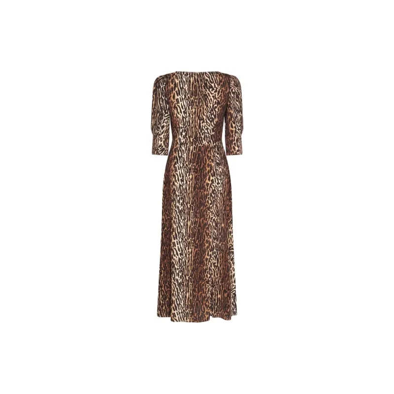 Rixo All Over Leopard Printed Midi Dress-1